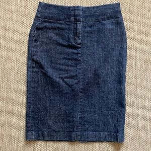 Denim pencil skirt